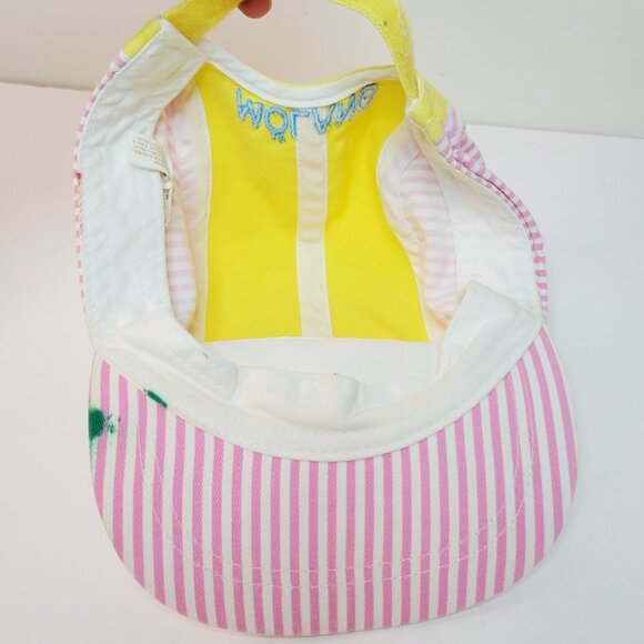 Kids Toddler Molang Embroidered 3D Adjustable Strips Pink Yellow Hat Cap READ - Picture 5 of 7